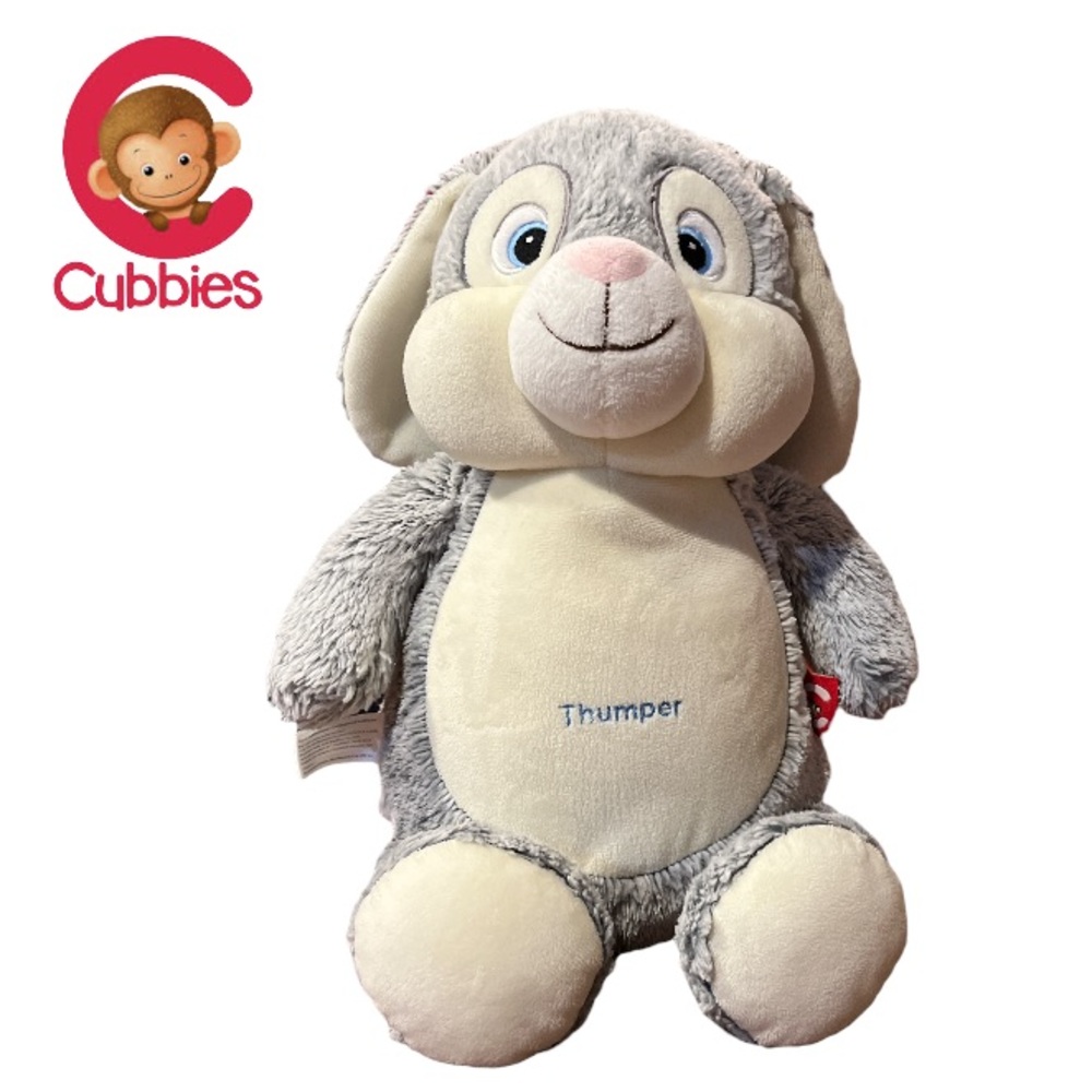 Stuffed Animal by Cubbies, Grey Bunny